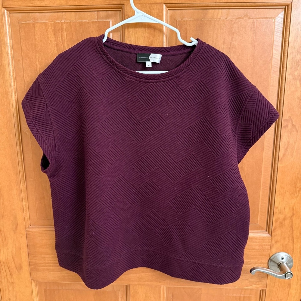 Rich Plum Textured Sweatshirt